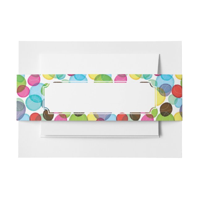 Rundes Blasenkindermuster 2 Einladungsbanderole (Vorderseite Beispiel)