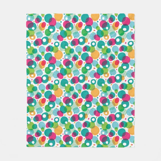 Rundes Blasenkindermuster Fleecedecke (Vorderseite)
