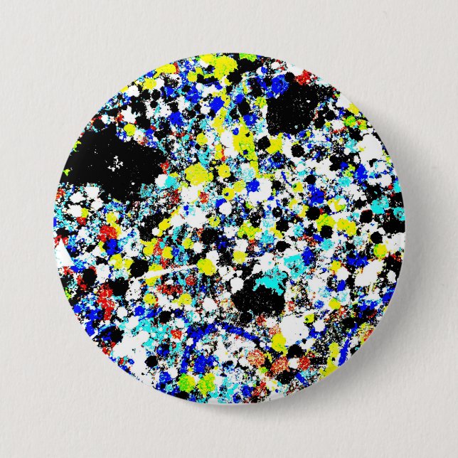 rundes Button 3in mit abstraktem Bild (Vorderseite)