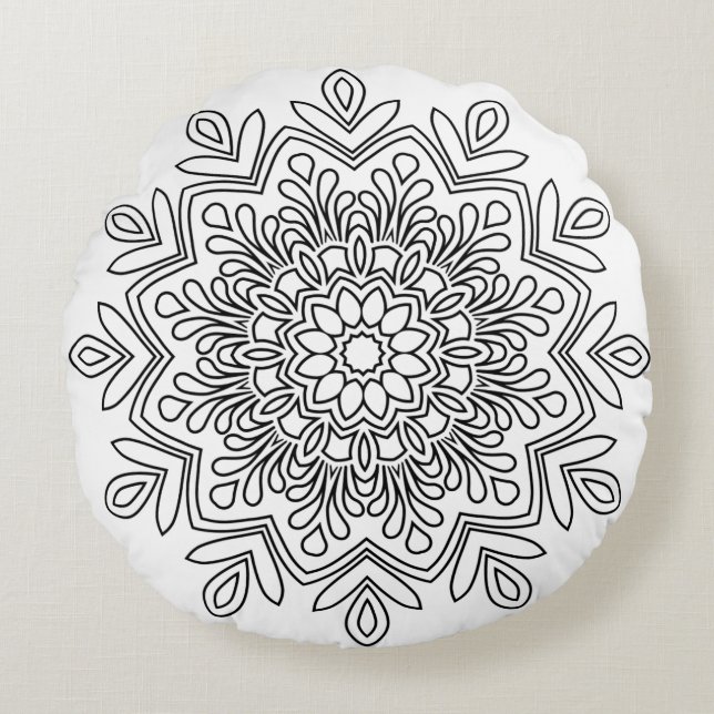 Rundes Dekokissen (41 cm) (Vorderseite)