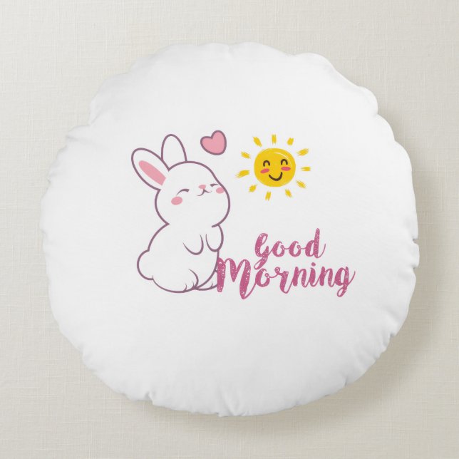 Rundes Dekokissen. Rundes Kissen (Vorderseite)