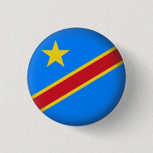 Rundes Demokratische Republik Kongo Button
