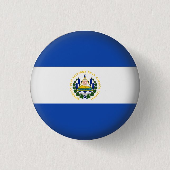 Rundes El Salvador Button (Vorderseite)