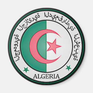 Rundes Emblem Algeriens Magnet