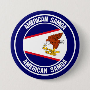 Rundes Emblem American Samoa Button