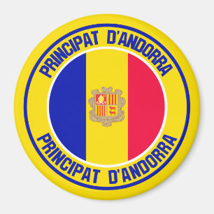 Rundes Emblem Andorras Magnet