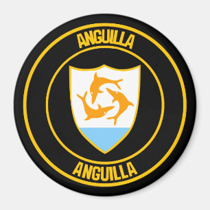 Rundes Emblem Anguilla Magnet