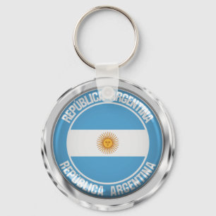 Rundes Emblem Argentiniens Schlüsselanhänger