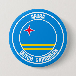 Rundes Emblem Arubas Button