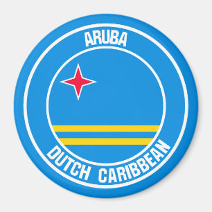 Rundes Emblem Arubas Magnet