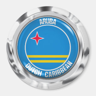 Rundes Emblem Arubas Magnet