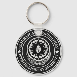 Rundes Emblem Aserbaidschans Schlüsselanhänger