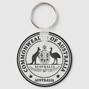 Rundes Emblem Australiens Schlüsselanhänger