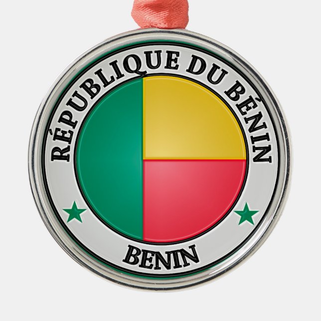 Rundes Emblem Benins Ornament Aus Metall (Vorne)
