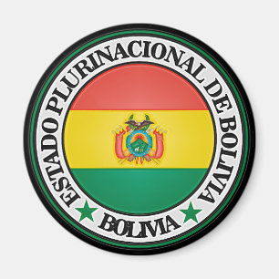 Rundes Emblem Boliviens Magnet