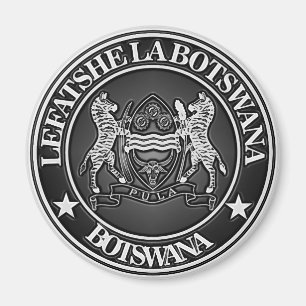 Rundes Emblem Botswanas Magnet