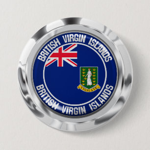 Rundes Emblem British Virgin Islands Button
