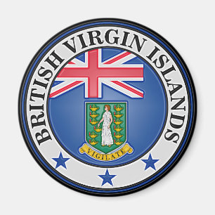 Rundes Emblem British Virgin Islands Magnet