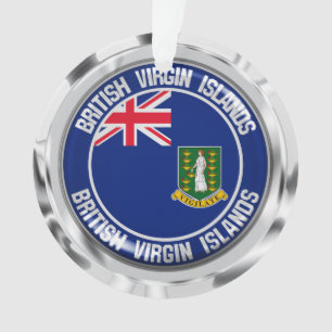 Rundes Emblem British Virgin Islands Ornament