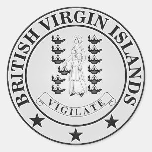 Rundes Emblem British Virgin Islands Runder Aufkleber