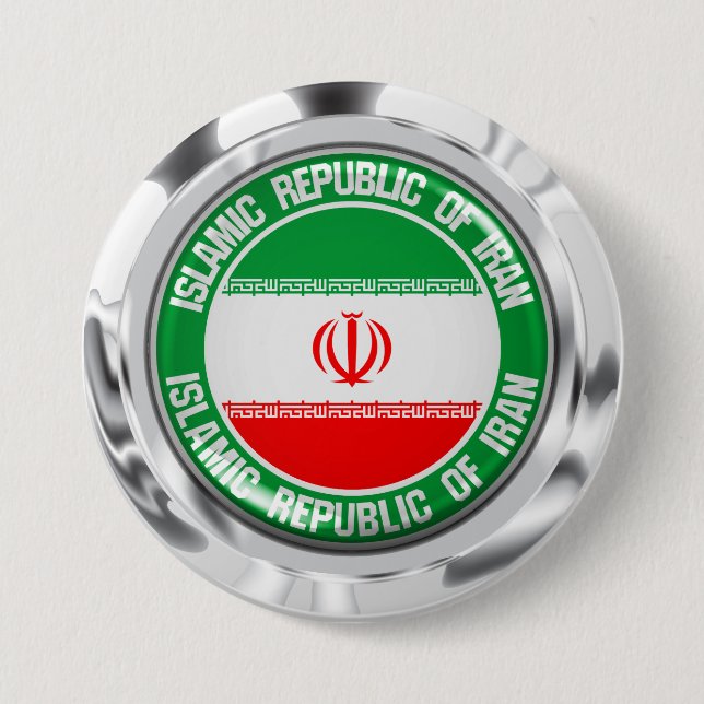Rundes Emblem des Irans Button (Vorderseite)