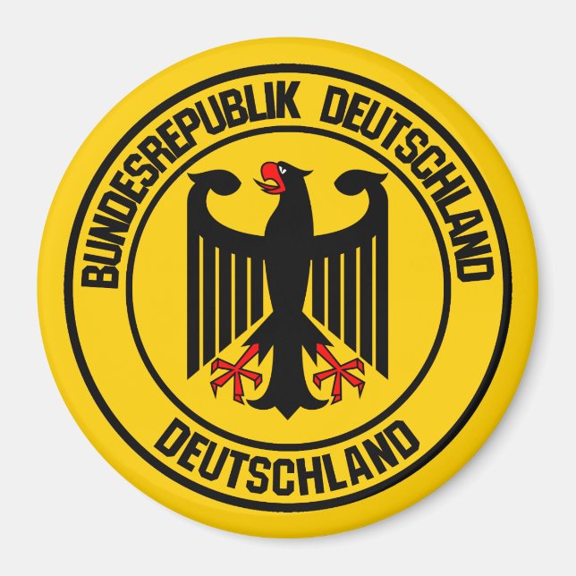 Rundes Emblem Deutschlands Magnet (Vorne)