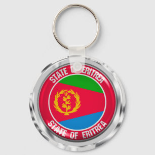 Rundes Emblem Eritreas Schlüsselanhänger