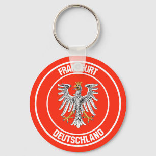 Rundes Emblem Frankfurts Schlüsselanhänger