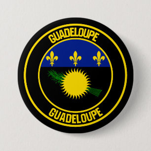 Rundes Emblem Guadeloupes Button