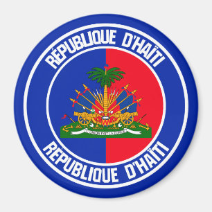 Rundes Emblem Haitis Magnet