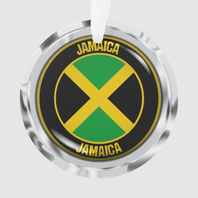 Rundes Emblem Jamaikas Ornament (Vorderseite)