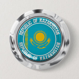 Rundes Emblem Kasachstans Button