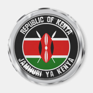 Rundes Emblem Kenias Magnet