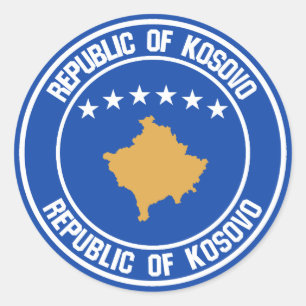 Rundes Emblem Kosovos Runder Aufkleber