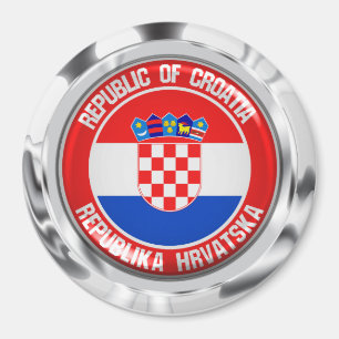 Rundes Emblem Kroatiens Magnet