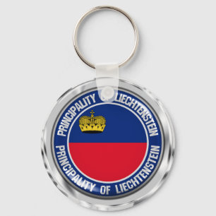 Rundes Emblem Liechtensteins Schlüsselanhänger