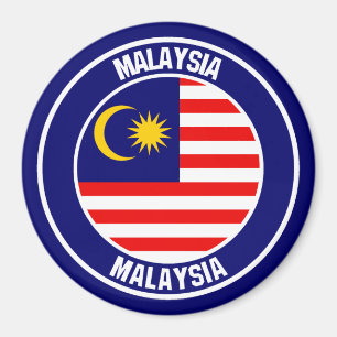 Rundes Emblem Malaysias Magnet