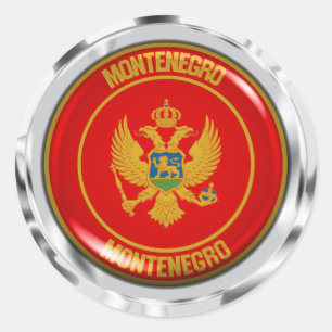 Rundes Emblem Montenegros Runder Aufkleber