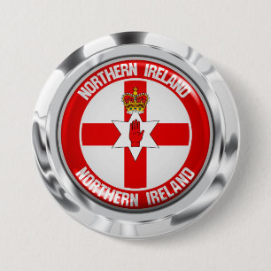 Rundes Emblem Nordirlands Button