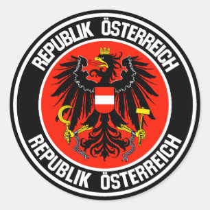 Rundes Emblem Österreichs Runder Aufkleber