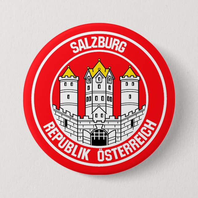 Rundes Emblem Salzburgs Button (Vorderseite)