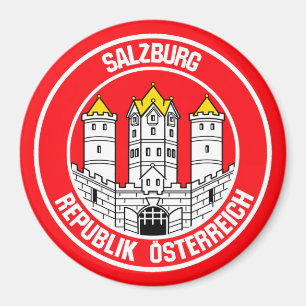 Rundes Emblem Salzburgs Magnet