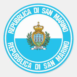 Rundes Emblem San Marino Runder Aufkleber