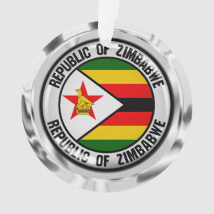 Rundes Emblem Simbabwes Ornament