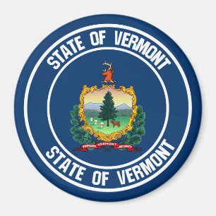 Rundes Emblem Vermonts Magnet