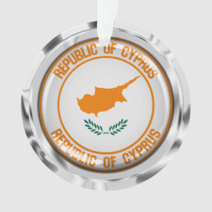 Rundes Emblem Zyperns Ornament