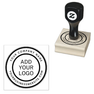 Rundes Firmenname und URL-Logo-Vorlage Gummistempel