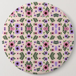 Rundes florales Mauspad mit einem symmetrischen Button