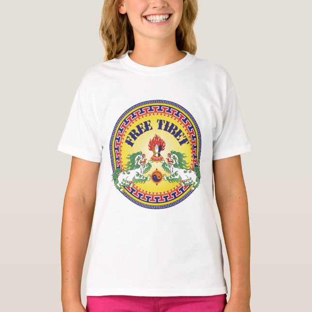 Rundes freies Tibet T-Shirt (Vorderseite)