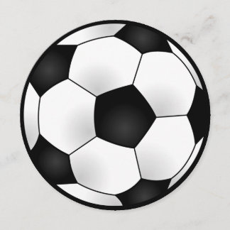 Rundes Fußball-Geburtstags-Party Einladung